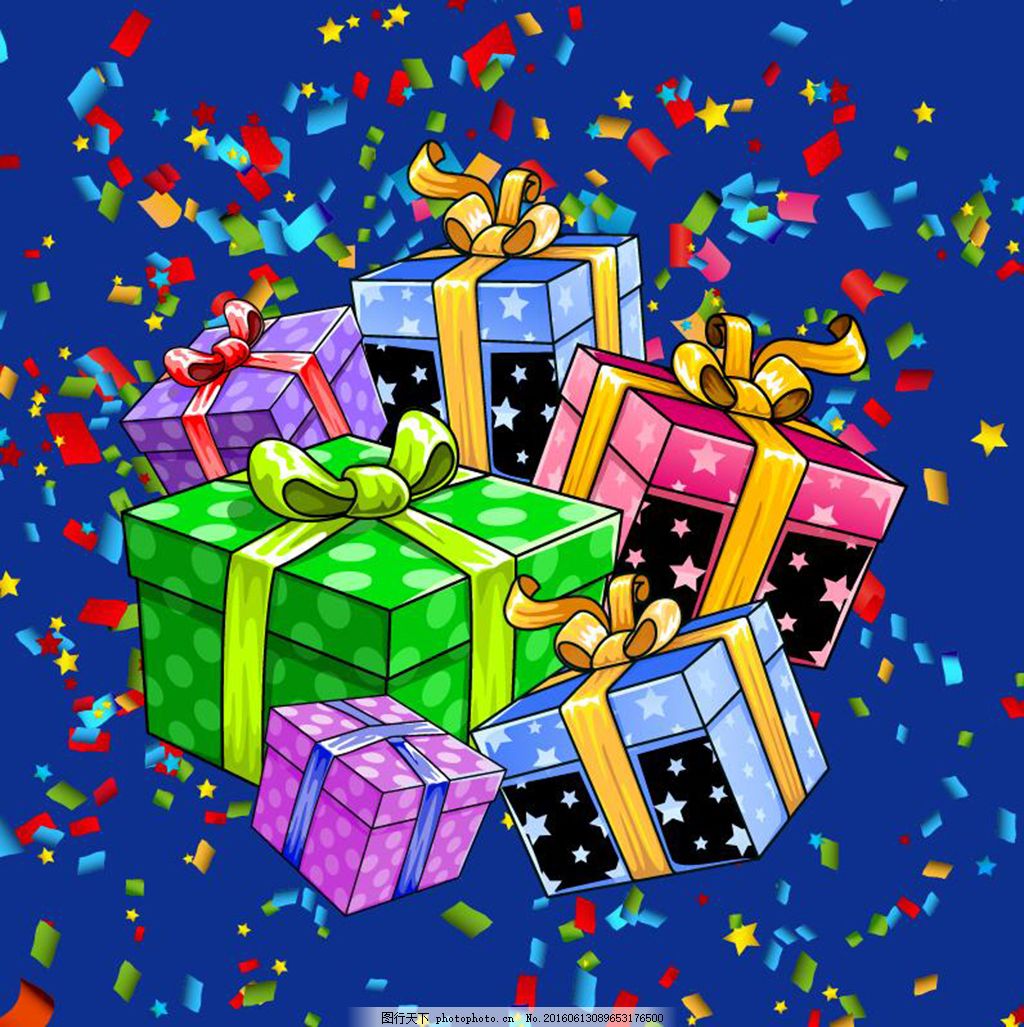 節日禮物蝴蝶結盒子矢量圖